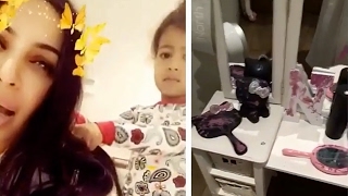 North West DESTROYS Her Room While Kim Kardashian Steps Away In Adorably Hilarious Snaps [upl. by Enaz]