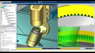 VERICUT Simulation of Power Skiving [upl. by Ffej]