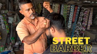 Street barber head massage amazing massagestreetbarber [upl. by Bathesda]