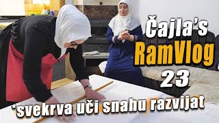 NEVIĐENO SVEKRVA uči SNAHU da pravi BUREK  Čajlas RamVlog 23 paketići u Klopču 2024 [upl. by Amaryl413]