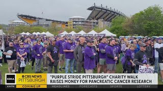 Purple Stride Pittsburgh charity walk raises money for pancreatic cancer research [upl. by Olds]