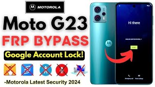 All Motorola FRP Bypass 2024 Android 121314 Moto G23 Android 14 Google Account Unlock [upl. by Romelle980]