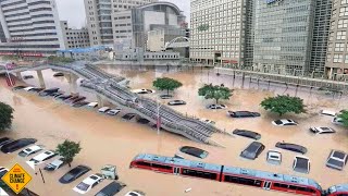 Malaga massive flooding Spain on high alert Storm DANA triggers tornado street submerged [upl. by Neemsaj]