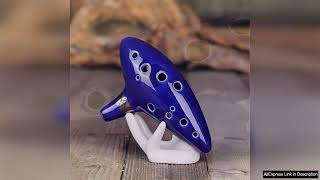 Ocarina12 Tones Alto C Ceramic Ocarina Musical Instrument with Song Book Neck Review [upl. by Macilroy5]