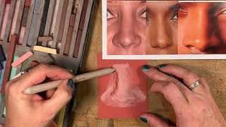 Nose demo NuPastel and Colored Pencil Part 1 [upl. by Aluk801]