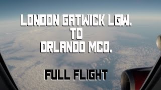 Virgin Atlantic London Gatwick LGW to Orlando MCO 2015 [upl. by Anived]