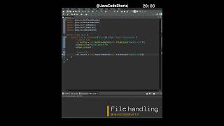 0008 File Handling java coding programming shorts [upl. by Yeltnarb]