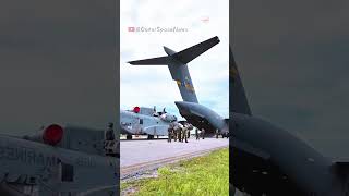 Loading CH53K KING STALLION onto C17 GLOBEMASTER III [upl. by Notanhoj]