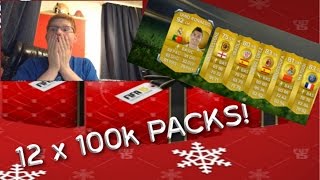 FIFA 15 Pack Opening  RONALDO IN A PACK 12 x 100k packs strange reaction alert [upl. by Eneryc]