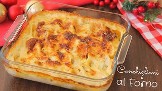 CONCHIGLIONI AL FORNO con RICOTTA SALMONE E PISELLI  Ricetta del Menù di natale 2019 [upl. by Aikin]