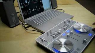 First look Vestax Spin DJ Controller with Algoriddim djay Software [upl. by Radnaxela]