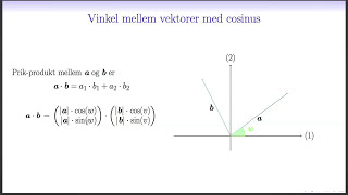 Vektorer Vinkel mellem vektorer [upl. by Reahard]