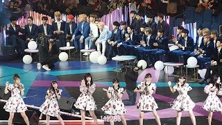 171129 2017 MAMA in Japan SEVENTEEN＆Wanna One＆NUEST W reaction to girls groups − IOI  AKB48 [upl. by Nannah]