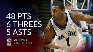 Tracy McGrady 48 pts 6 threes 5 asts vs Bucks 0203 season [upl. by Modie]