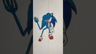 Shin Sonic and Sonic Split Drawing art drawing sonic shorts [upl. by Shuler]