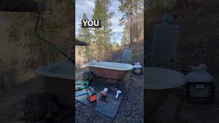 DIY OffGrid Outdoor Clawfoot Hot Tub 🤝🛠 P2 diy offgrid hottub project idaho homestead [upl. by Nalyk236]