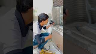 Haier ac outdoor fan motor change airconditioner actechnician [upl. by Calesta]