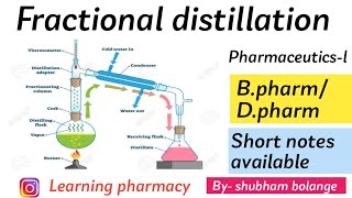 Fractional distillation pharmaceuticsl BpharmDpharm [upl. by Loos]