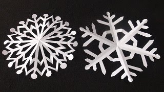 Kağıttan Kar Tanesi Yapımı  Şablonsuz İki Basit Yöntem  DIY Paper Snowflake [upl. by Cypro]