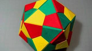 How to make an Origami Icosahedron  Triangle Edge modules [upl. by Odidnac331]