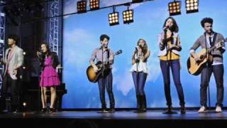 Send It On  Miley Cyrus Jonas Brothers Demi Lovato and Selena Gomez Full  HQ Lyrics [upl. by Anatola]