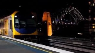 NIGHT 4 Car NSW TrainLink Intercity OSCAR passes Milsons Point Station [upl. by Floyd445]