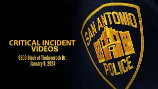 San Antonio Police Critical Incident Video Release 6900 Block of Timbercreek Dr [upl. by Jacklin]