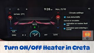 How to Use Heater in Car Creta 2024  Heater Use Krne Ka Tarika in Car [upl. by Neesay]