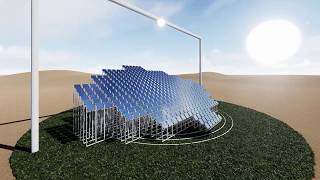 Tower heliostat solar energy generation Ganged Heliostats Spotlight cool the earth [upl. by Blaseio]