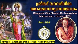 ഭഗവദ്ഗീത അധ്യായം18114പൂജ്യശ്രീ രമണചരണതീർത്ഥ സ്വാമി PujyaSri RamanacharanaTirtha NochurSwami [upl. by Aneerhs]