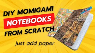 DIY Easy Momigami NOTEBOOK from scratch  no stitching [upl. by Edieh961]