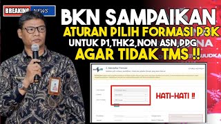 INFO RESMI BKN‼️CARA MEMILIH FORMASI UNTUK PPPK AGAR TIDAK TMS ‼️ [upl. by Vivyanne]