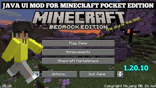 JAVA UI MOD FOR MINECRAFT POCKET EDITION 12010  2023 [upl. by Adriaens]