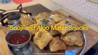 My favourite Snack  Sooji and Aloo Matar k Snack food indianstreetfoods cooking indianstreet [upl. by Ahsinar]