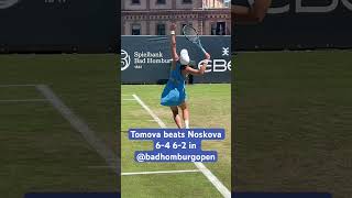 Tomova beats Noskova 64 62 in badhomburgopen wta tennisplayer sports [upl. by Fidelis398]