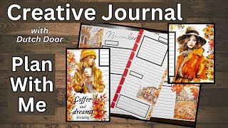 FALL Spread  Creative Journal Plan With Me  Happy Planner Dot Grid Paper [upl. by Darcie]