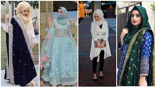 Hijab Styles with Salwar KameezHow to Wear Chiffon Hijab With Salwar Suitpartyhijabfamilywisher [upl. by Lenci]