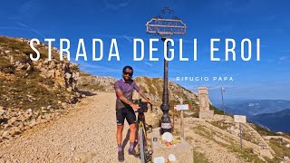 STRADA DEGLI EROI CON SALITA DAGLI SCARRUBBI II Il Percorso Gravel sul monte Pasubio bikepacking [upl. by Notnroht]