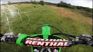 KX450F OFFROADING ON A RAINY DAY  YZ125 VS YZ250F [upl. by Kcin]