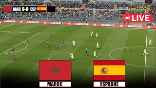 🔴En Direct Maroc vs Espagne  Demifinale 24 Match en direct aujourdhui jeu de simulation vidéo [upl. by Arly636]