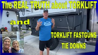 The REAL TRUTH about TORKLIFT and TORKLIFT FASTGUN tie downs for Truck Campers and Flatbed Trucks [upl. by Acinnor]