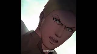 Reiner and Bertholdt Transformation attackontitan aot2finalbattle armoredtitan colossaltitan [upl. by Faline389]