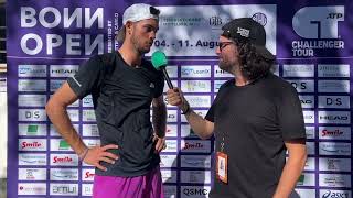 Maximilian Marterer interview after 63 76 win over Benjamin Hassan at Bonn Open atpchallenger [upl. by Marisa]