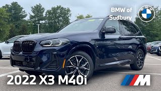 2022 BMW X3 M40i LCI  Whats New  Video Walkaround Tanzanite Blue [upl. by Selrhc]