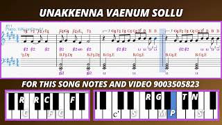 unakkenna vaenum solluwestern and classical notes with chordsmy music master [upl. by Earle]