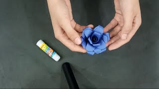 How to make a beautiful rose flower🌹 with the help of sheets sheet roseflowerdesign [upl. by Waltner]