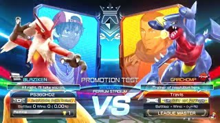 Pokken Tournament  Green League Master Travis  Garchomp vs Blaziken 60fps 1080p [upl. by Rehtaef]