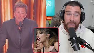 Travis Kelce responded to Tom Bradys remarks about Taylor Swift during a Netflix roast [upl. by Milty]