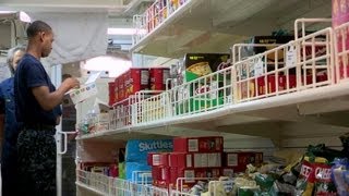 Grocery Shopping on Aircraft Carrier  USS George HW Bushs Ship Store [upl. by Ainyt]