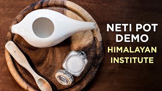 Himalayan Institute Neti Pot Demo [upl. by Naerol]